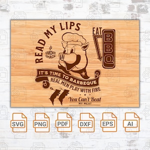 Read my lips Bbq svg file| Grillmaster| Cutting board SVG| Cricut| Cut Files| BBQ Timer SVG File| Funny Cutting Board