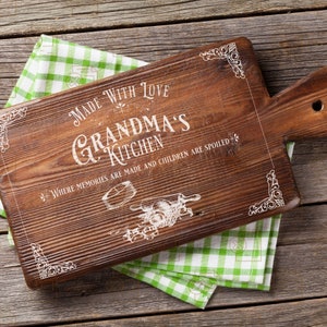 Personalized Cutting Board for Grandma SVG File Grandma kitchen SVG Gift for Grandma Cutting Board Kitchen Gift image 6