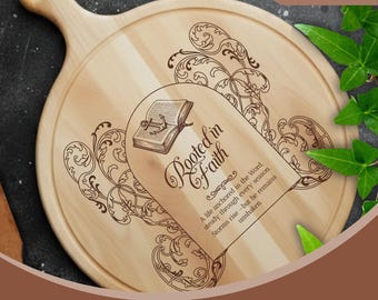 Christian Cutting Board & Decor SVG | Rooted In Faith Quote | Laser Engraving SVG for Glowforge Cricut