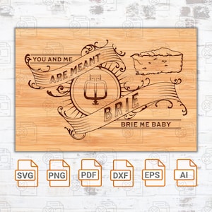Brie mich baby | Niedliches Charcuterie Brett SVG | Ausgefallene Charcuterie Definition SVG | Wein SVG | Küchenschild svg
