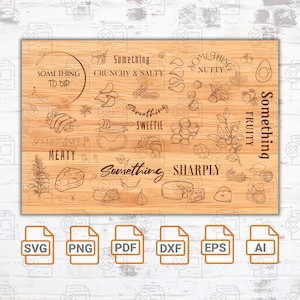 Charcuterie Board SVG File| Cute Charcuterie Board SVG | Charcuterie Board Cut Files | Charcuterie Board Silhouette Cut Files