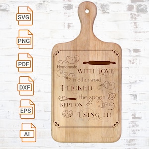 Homemade with Love svg file| Kitchen monogram Svg| Baking Svg| Family Quote Svg