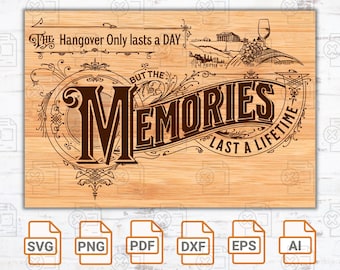 Laser Engrave File - Memories last a lifetime - SVG | Charcuterie | Cheeseboard | Charcuterie Board Silhouette Cut Files