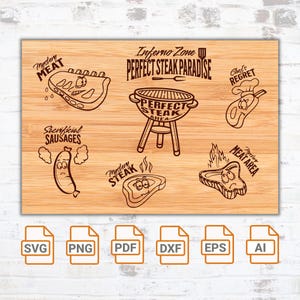 Interno Zone Grill svg file| Grillmaster| Cutting board SVG| Cricut| BBQ Timer SVG File| Funny Cutting Board