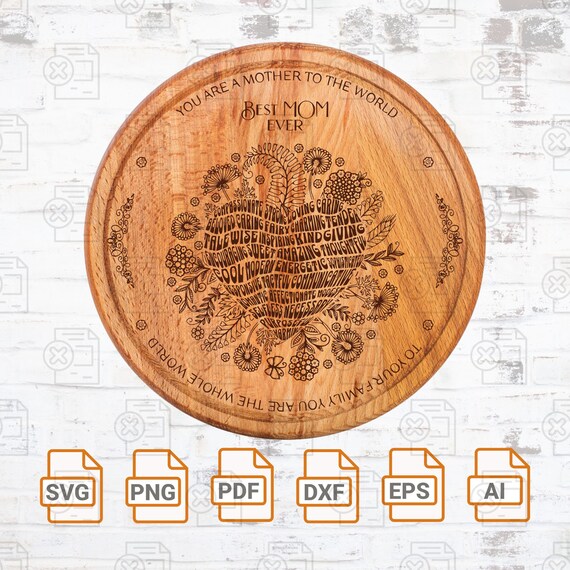 Mothers Day Charcuterie Board SVG Bundle: Laser Cut Files (Digital Download)