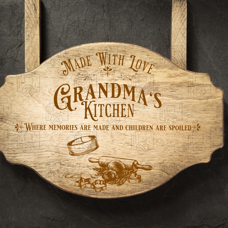 Personalized Cutting Board for Grandma SVG File Grandma kitchen SVG Gift for Grandma Cutting Board Kitchen Gift image 4