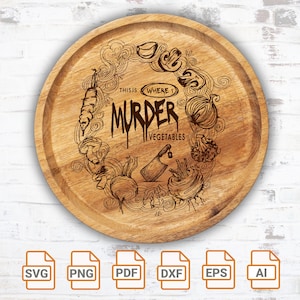 File SVG "Orchard Murder Board"/ Tagliere SVG/ Cricut/ File di taglio/ File SVG "Omicidio Board"/ Tagliere divertente