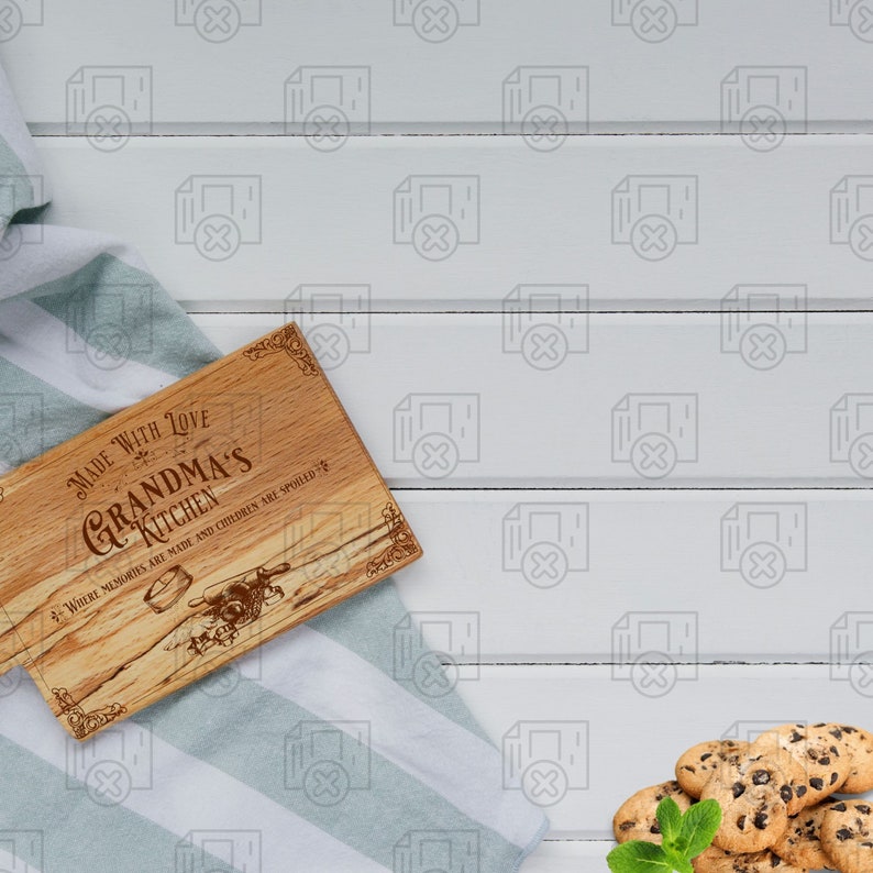 Personalized Cutting Board for Grandma SVG File Grandma kitchen SVG Gift for Grandma Cutting Board Kitchen Gift image 10