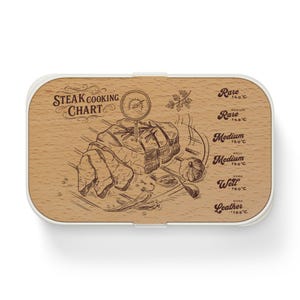 Steak kookkaart Svg – BBQ-temperatuurgids voor snijplankgravure – laserklaar ontwerp afbeelding 16