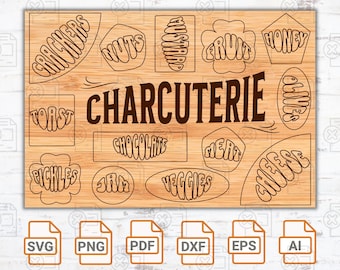 Charcuterie Board Definition SVG: Wine & Cheese Graphic (Digital Download)