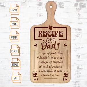 Papas Küche geschnitten Datei | Vatertagsgeschenk | Papa Charcuterie Brett | Serviertablett geschnitten Datei | Papa Koch Spruch| Niedliches Charcuterie Brett SVG