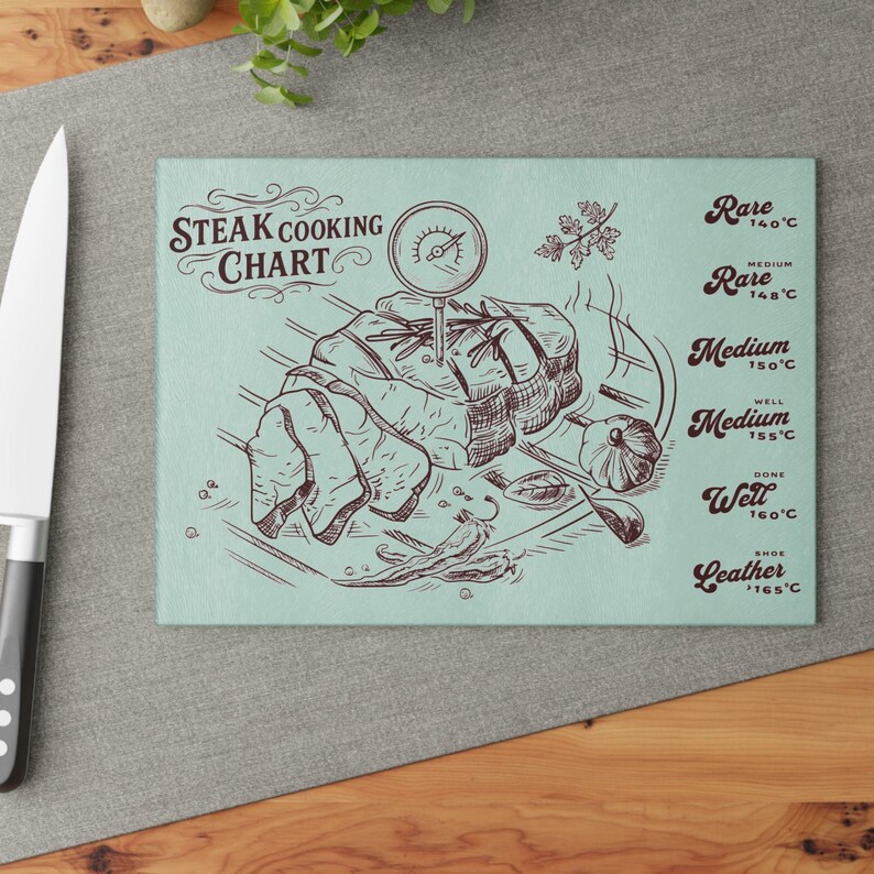 Steak kookkaart Svg – BBQ-temperatuurgids voor snijplankgravure – laserklaar ontwerp afbeelding 19