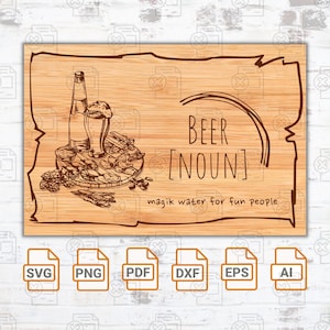 Beer magik water for fun people svg| Cutting board SVG | Cricut| Cut Files | BBQ Timer SVG File | Funny Cutting Board