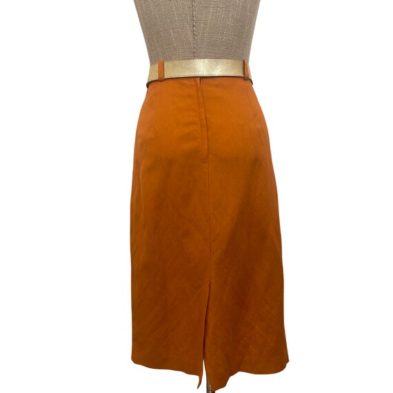 1980s Vintage Skirt with Belt Linen-look/1980s Or… - image 2