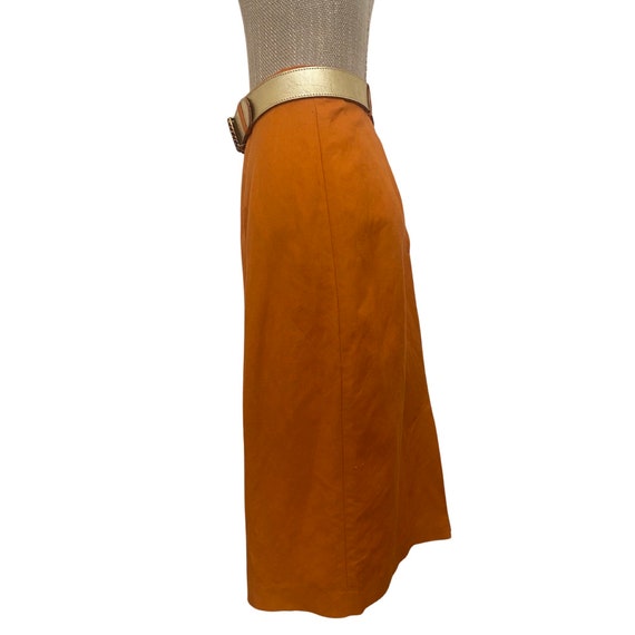 1980s Vintage Skirt with Belt Linen-look/1980s Or… - image 3