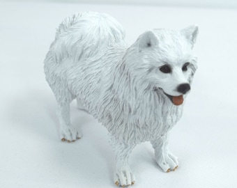 American Eskimo Dog Head Plaque Figurine