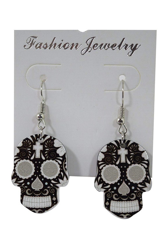 sugar skulls earrings Dia De Los Muertos day of the dead