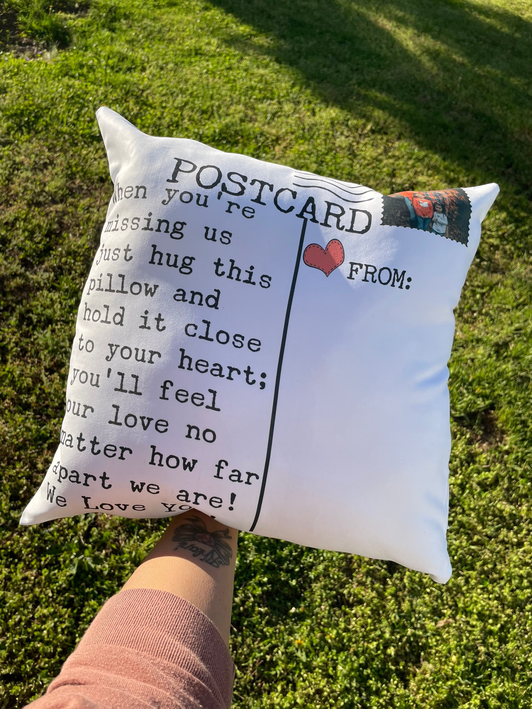 Personalized Pillow Postcard pillow Custom pillow Etsy