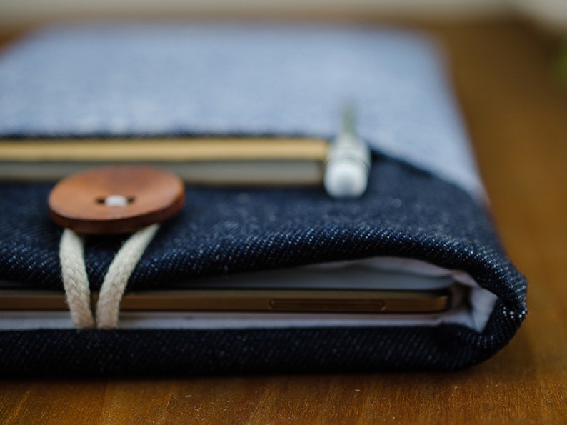 Samsung Galaxy Tablet Samsung Galaxy Tab S7 Samsung Tab A 10 4 Case Galaxy Tab S7 Plus Sleeve Chromebook Samsung Case Cover Jeans Blue image 4