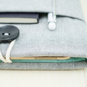 Étui Samsung Tablet S7 Galaxy Tab S6 Étui Galaxy Tab A7 Étui 10 pouces Samsung Chromebook Étui Galaxy Book Pro Sleeve Cover Menthe Gris 2021 2022