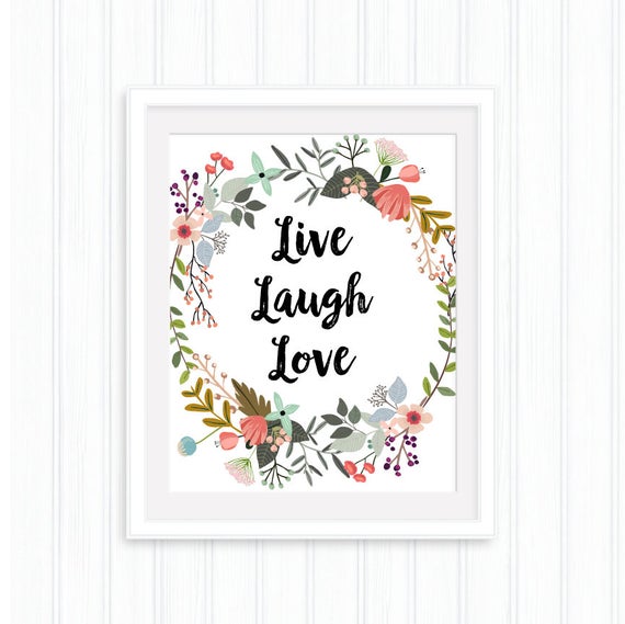 Live Laugh Love Printable Quote Home Decor Wall Art Sweden - Live Laugh Love Home Decor