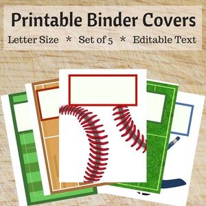 Printable Binder Covers Sports | Etsy