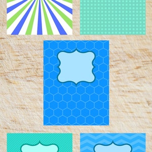 Printable Binder Covers Blue and Green - Etsy