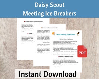 40 Daisy Meeting Ice Breakers - Printable Instant Download