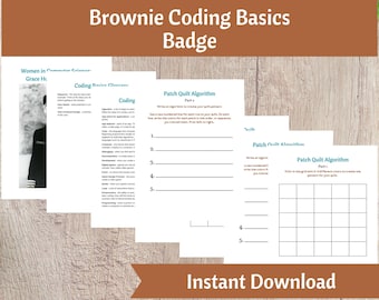 Brownie Coding Basics Badge Activity Kit | Girls Scout Troop Organizer Printable