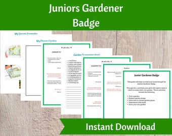 Junior Gärtner Abzeichen Aktivität Kit | Mädchen Scout Troop Organizer zum Ausdrucken für Nachwuchstruppenführer