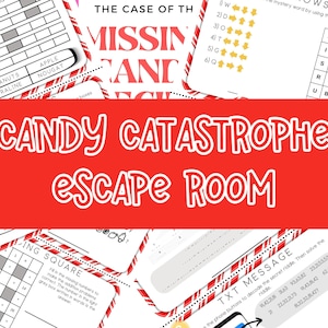 Escape Room for Kids - DIY Printable Game – Candy Catastrophe Escape Room Kit – Birthday Party Games - Kids Puzzle Game – Family Game Night