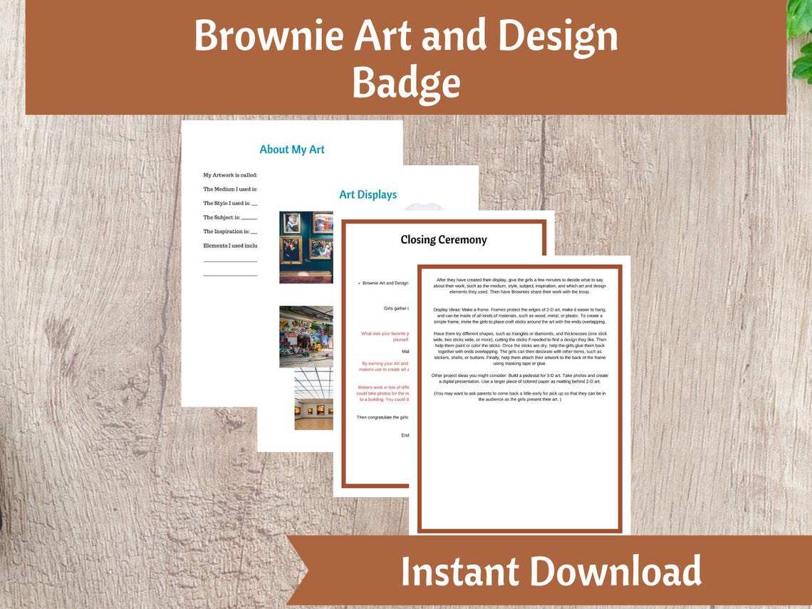 Brownie Art and Design Badge Activity Kit | Girls Scout Troop Organizer