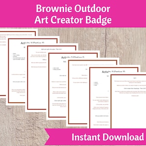 Brownie Outdoor Art Creator Badge Activity Kit Girls Scout Troop ...