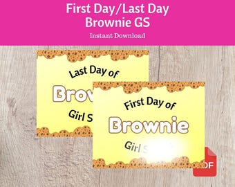 Eerste en laatste dag als browniebord - afdrukbare directe download