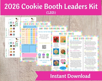 2026 Cookie Booth Leaders Kit LBB | Scout Troop Organizer Printable (Not ABC)