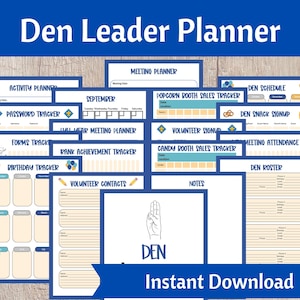 Den Leiter Planmappe | Scout Pack Organizer Printable Cub Master Organisation