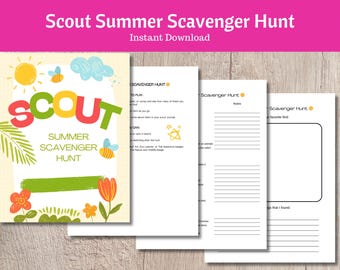Scout Summer Scavenger Hunt Troop Leader Resource - Printable Instant Download PDF | #101