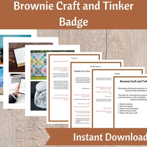Brownie Craft and Tinker Badge Activity Kit | Girls Scout Troop Organizer Printable