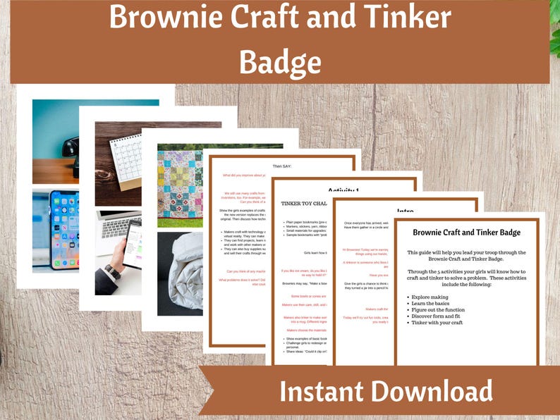 Brownie Craft and Tinker Badge Activity Kit | Girls Scout Troop ...