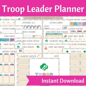 Troop Leader Planning Binder | Girls Scout Troop Organizer Printable