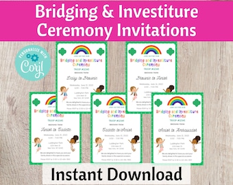 Zaproszenia na ceremonię pomostową i inwestyturową - Zasoby dla liderów skautów - Do wydrukowania i natychmiastowego pobrania | #101