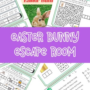 Escape Room for Kids - DIY Printable Game – Easter Bunny Escape Room Kit – Birthday Party Games - Kids Puzzle Game – Family Game Night