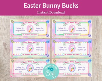 Osterhase Bucks Printable | Spaß Ostern Korbfüller & Eiersuche Preis