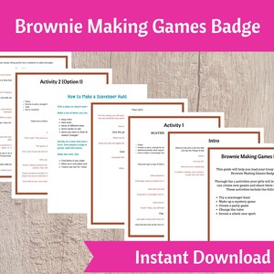 Brownie Making Games Badge Activity Kit Girls Scout Troop Organizer ...