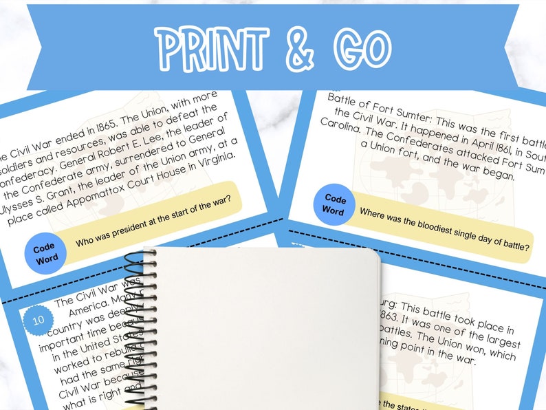 Civil War Classroom Activity - Civil War Scavenger Hunt Game ...