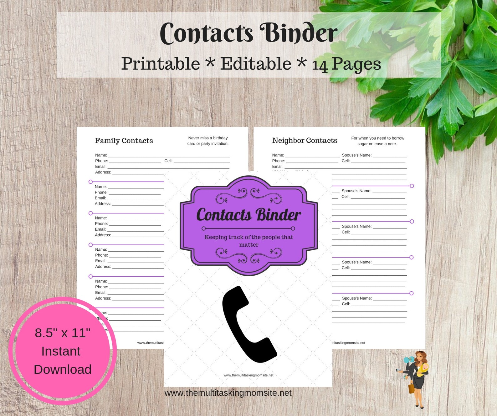 Household Contacts Printable - Etsy