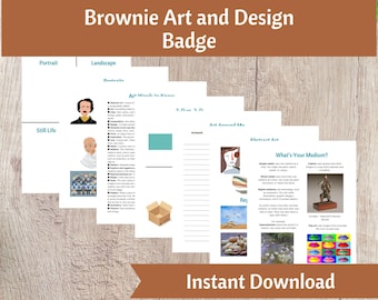 Brownie Art and Design Badge Activity Kit | Girls Scout Troop Organizer Printable