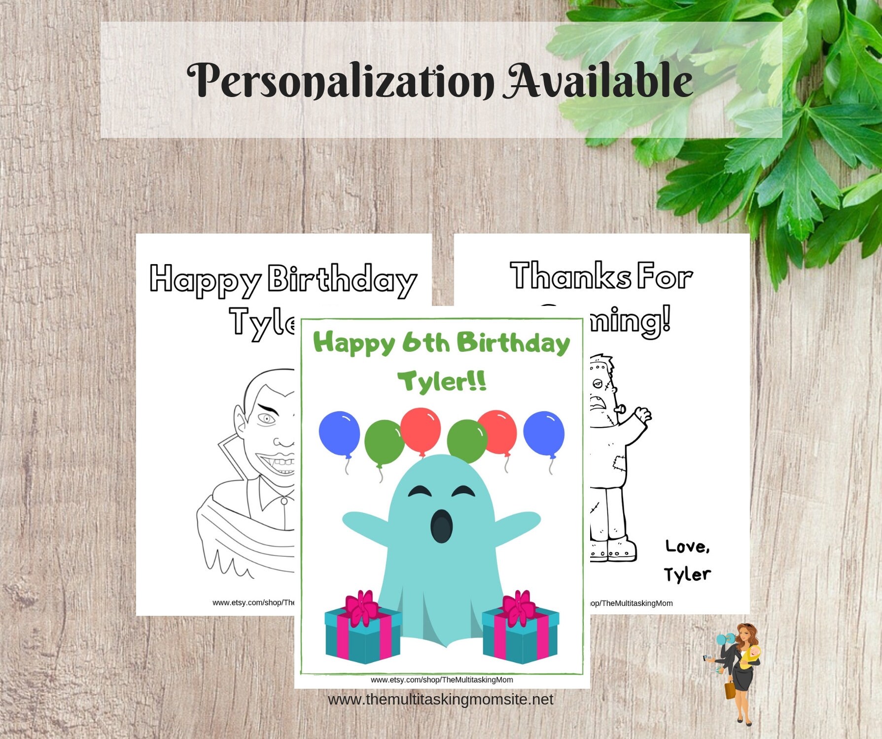Classic Monster Party Coloring Pages, Activity Pages, Birthday Party