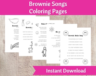 Brownie Girl Coloring Pages, Girl Troop Meeting Activity, Scout ...
