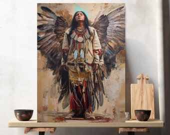 Great Spirit, Native American Art, prayer blessing. First Nations people, shaman, Great Spirit, spiritual art, tribal art